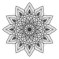 motif de fleur de mandala conception d'art recolorable de vecteur islamique