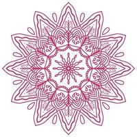 motif de fleur de mandala conception d'art recolorable de vecteur islamique