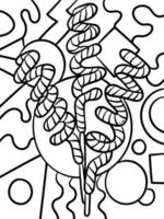 Candy Swirl coloriage de nourriture sucrée pour les enfants vecteur