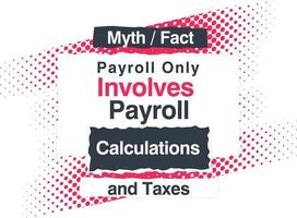 mythe ou fait comptable - la paie n'implique que des calculs de paie et des impôts vecteur gratuit