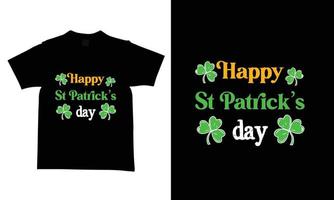 Modèles de conception de t-shirts pour la Saint-Patrick, nouveaux designs modernes. vecteur