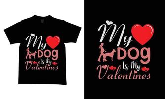 modèles de conception de t-shirt saint valentin vecteur