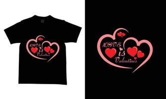 modèles de conception de t-shirt de la saint-valentin conceptions nouvelles et modernes. vecteur