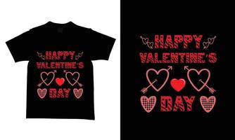 modèles de conception de t-shirt de la saint-valentin conceptions nouvelles et modernes. vecteur