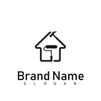 maison peinture logo immobilier conception symbole bâtiment vecteur