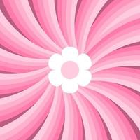illustration vectorielle fleur rose avec fond de roue transparente de couleur rose abstraite vecteur