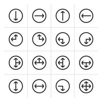 jeu d'icônes de flèche pour les sites Web et les applications. design tendance fond blanc vecteur