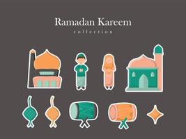 ramadan islamique moubarak fond arabe illustration ornement modèle élément abstrait arabe islam vecteur