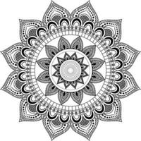 mandala noir et blanc vecteur