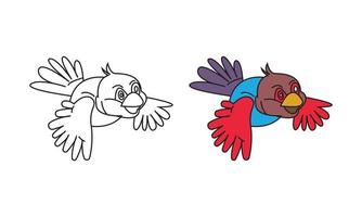 oiseau volant vector deux logo icône.