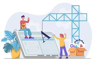 développement web. les concepteurs travaillent sur la conception de sites Web vecteur