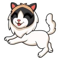dessin animé mignon chat poupée de chiffon vecteur