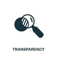 icône de transparence. élément simple de la collection de gestion d'entreprise. icône de transparence créative pour la conception Web, les modèles, les infographies et plus encore vecteur