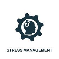 icône de gestion du stress. élément simple de la collection de gestion d'entreprise. icône créative de gestion du stress pour la conception Web, les modèles, les infographies et plus encore vecteur