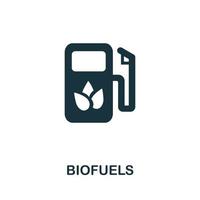 icône des biocarburants. élément simple de collecte d'énergie alternative. icône de biocarburants créatifs pour la conception Web, les modèles, les infographies et plus encore vecteur