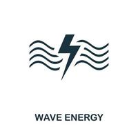 icône de l'énergie des vagues. élément simple de collecte d'énergie alternative. icône créative d'énergie des vagues pour la conception Web, les modèles, les infographies et plus encore vecteur