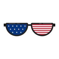 illustration de lunettes de soleil usa isolé sur fond blanc vecteur