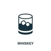 icône de whisky. élément simple de la collection de boissons. icône de whisky créative pour la conception Web, les modèles, les infographies et plus encore vecteur