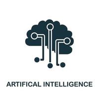 icône d'intelligence artificielle de la collection de numérisation. icône d'intelligence artificielle en ligne simple pour les modèles, la conception Web vecteur