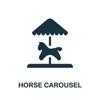 icône de carrousel de cheval. élément simple de la collection de parc d'attractions. icône de carrousel de chevaux créatifs pour la conception Web, les modèles, les infographies et plus encore vecteur