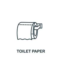 icône de papier toilette de la collection de nettoyage. symbole de papier toilette à élément de ligne simple pour les modèles, la conception Web et les infographies vecteur
