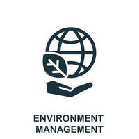 icône de gestion de l'environnement. élément simple de la collection de gestion d'entreprise. icône de gestion de l'environnement créatif pour la conception Web, les modèles, les infographies et plus encore vecteur