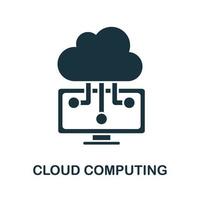 icône de cloud computing de la collection de numérisation. icône de cloud computing en ligne simple pour les modèles, la conception Web vecteur