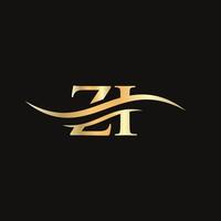 logo lié à la lettre zi pour l'identité de l'entreprise et de l'entreprise. modèle vectoriel de lettre initiale zi logo