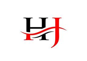 logo de lettre hj. modèle de vecteur de conception de logo d'entreprise lettre hj initiale