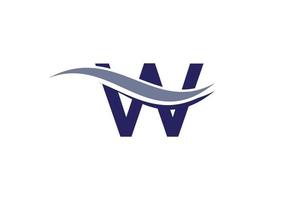 création de logo monogramme w pour l'identité de l'entreprise et de l'entreprise vecteur