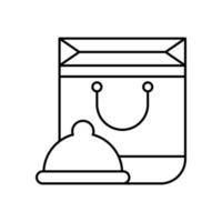 illustration de style de ligne d'icône de vecteur de colis. fichier eps10