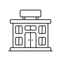 illustration de style d'icône de ligne vectorielle de palais de justice. fichier eps10 vecteur