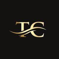 logo de la lettre tc. modèle de vecteur de conception de logo d'entreprise lettre tc initiale