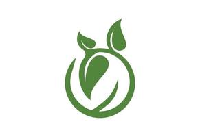 création de logo de jardin vert, modèle de conception de vecteur