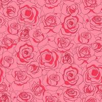 motif floral harmonieux de roses roses. graphiques vectoriels. vecteur