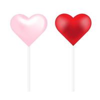 symbole de coeur de bonbons sur blanc. amour concept.illustration vectorielle vecteur