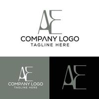 lettre initiale ae logo création monogramme créatif moderne signe symbole icône vecteur