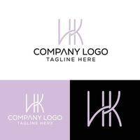 lettre initiale hk logo conception monogramme créatif moderne signe symbole icône vecteur