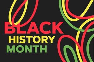 bannière de vacances, motif géométrique, mois de l'histoire des Noirs, décoration vecteur