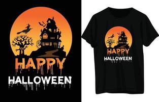 conception de t-shirt d'halloween vecteur