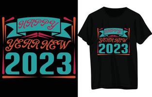 conception de t-shirt de bonne année vecteur