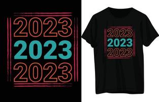 conception de t-shirt de bonne année vecteur