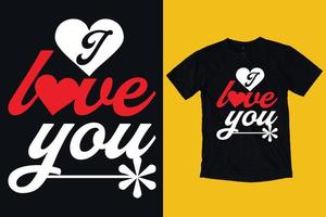 conception de t-shirt joyeuse saint valentin vecteur