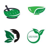 feuille vector illustration design icône logo