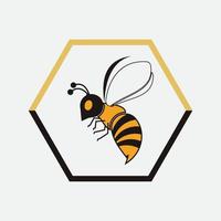 icône de conception d'illustrations de logo d'abeille vecteur