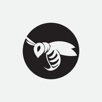 icône de conception d'illustrations de logo d'abeille vecteur