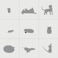 ensemble d'icônes sur un thème animaux vecteur