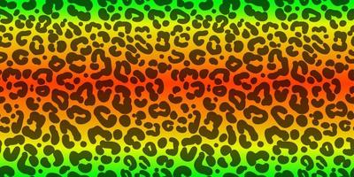 motif sans couture léopard néon. fond tacheté de couleur arc-en-ciel lumineux. vecteur imprimé animal arc-en-ciel.