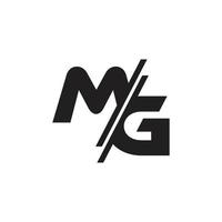 lettre mg tranche vecteur logo monograml