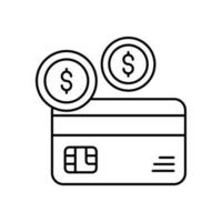 illustration de style de ligne d'icône de vecteur de portefeuille. fichier eps10